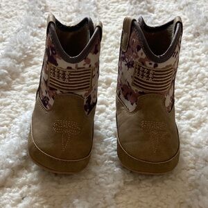 Ariat Kids Camo Boots with Tan and Brown